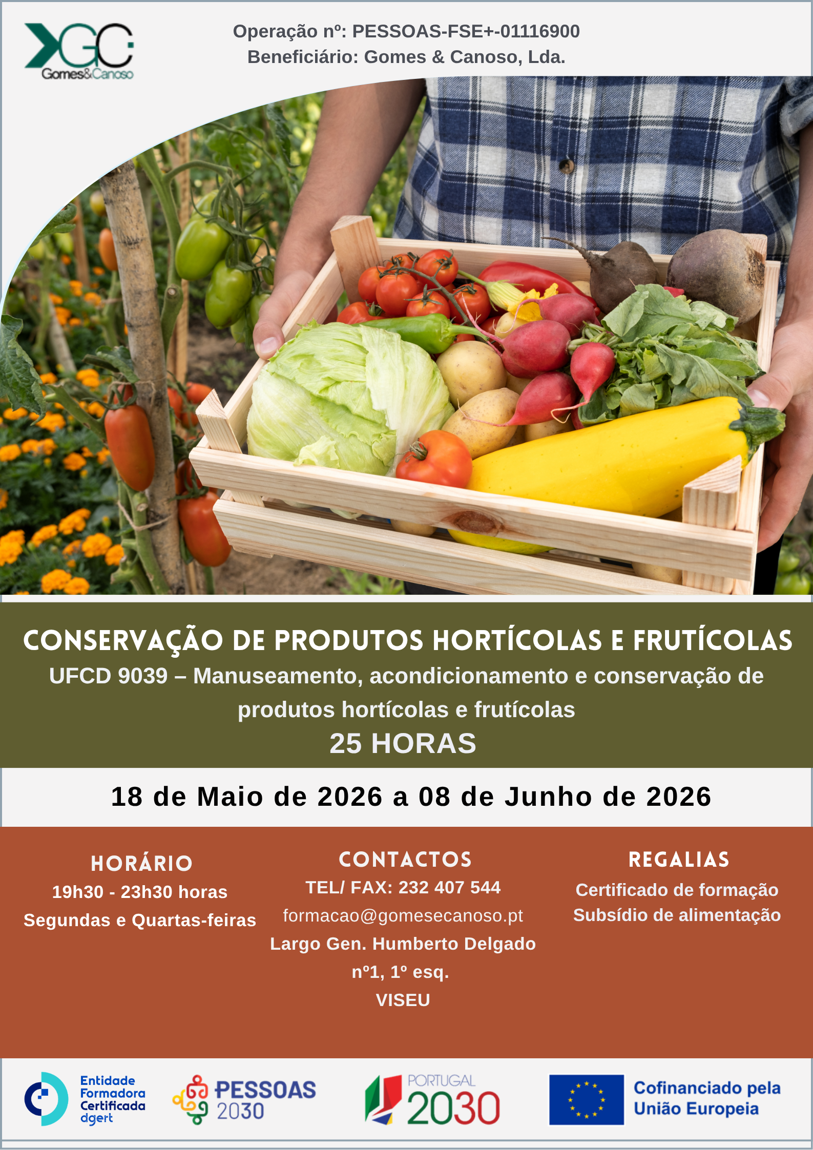Conservação de produtos hortícolas e frutícolas